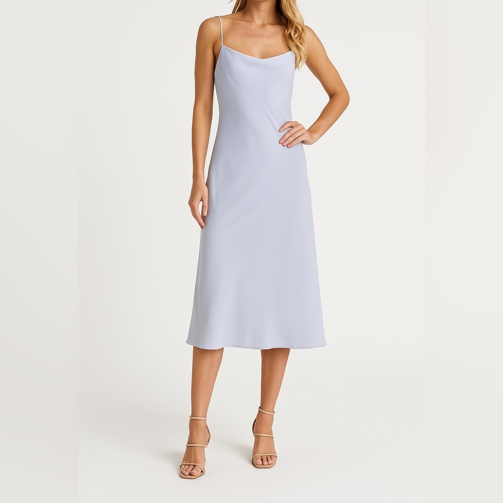 Vince Soft Lilac Purple Midi Maxi Slip Sati Minimalist Dress XS